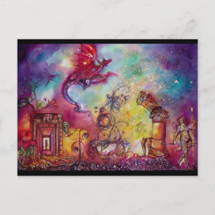 CARTE POSTALE JARDIN DES OMBRES PERDUES - DRAGON ROUGE VOL