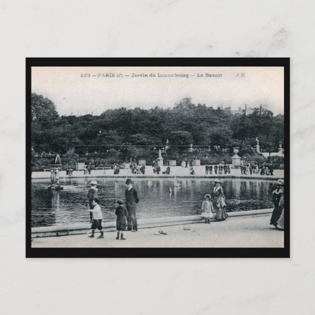 Carte Postale Jardin du Luxembourg, Paris, France Vintage (Devant)