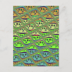 Carte Postale Jardin Éclectique Enchantant À damiers Beauté Flor