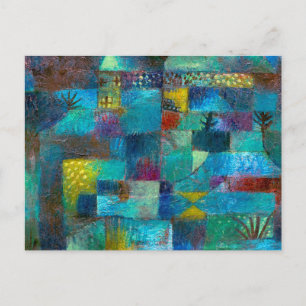 Carte Postale Jardin en terrasse (1920) tableau de Paul Klee