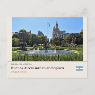 Carte Postale Jardin et flèches de Buenos Aires