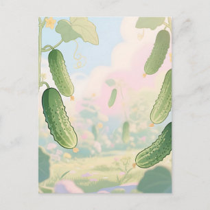 Carte Postale Jardin Fantaisiste de Vigne de Concombre