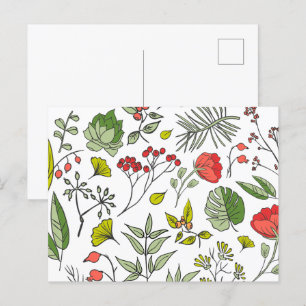 Carte Postale Jardin Fleur sauvage botanique