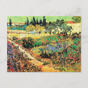 Carte Postale Jardin fleuri avec sentier, Vincent van Gogh