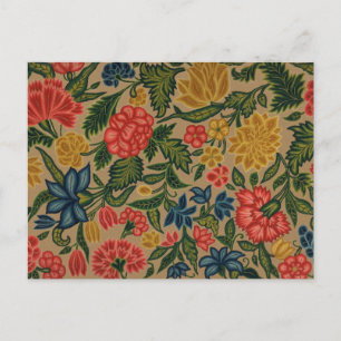Carte Postale Jardin Floral Designer vintage