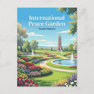 Carte Postale Jardin International de la Paix North Dakota