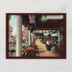 Carte Postale Jardin japonais de thé, Coney Island, NY 1912 Vint