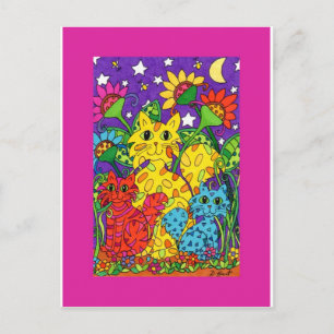 Carte Postale Jardin nocturne