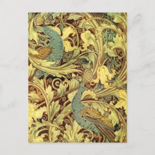 Carte Postale Jardin Peacock Art Nouveau de Crane
