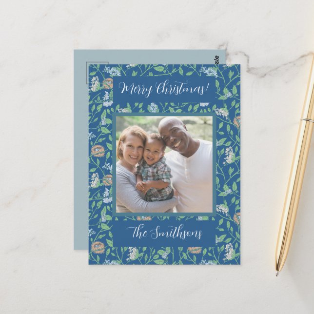 Carte Postale Jardin Printemps Fête des Mères Robin Nid QueenAnn (Devant/Arrière en situation)