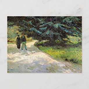 Carte Postale Jardin public avec couple par Vincent van Gogh