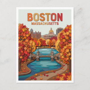 Carte Postale Jardin public de Boston Massachusetts