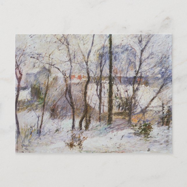 Carte Postale Jardin sous neige, 1879 (Devant)