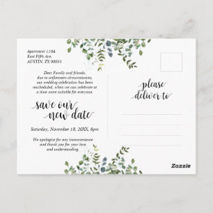 Carte Postale Jardin verdoyant, L'amour est patient, Reporté