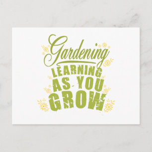 Carte Postale Jardinage - Apprendre À Mesure Que Vous Augmentez