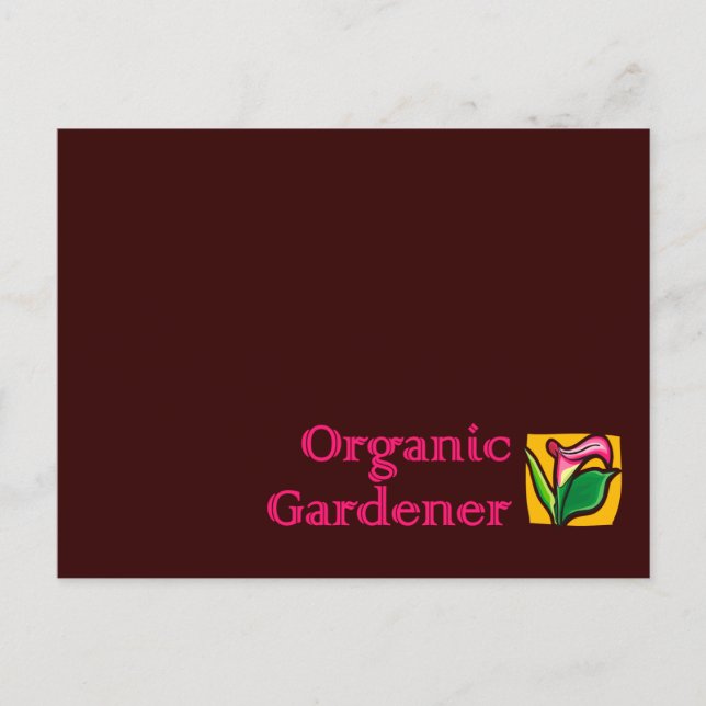 Carte Postale Jardinier bio - Calla Lilies (Devant)