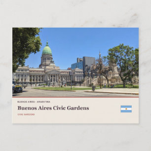 Carte Postale Jardins civiques de Buenos Aires