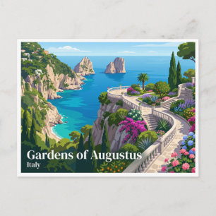 Carte Postale Jardins d'Auguste Capri Italie