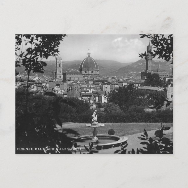 Carte Postale Jardins de Boboli Florence Italie (Devant)
