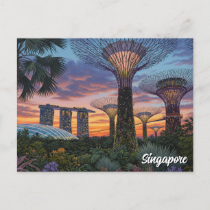 Carte Postale Jardins de la baie de Singapour