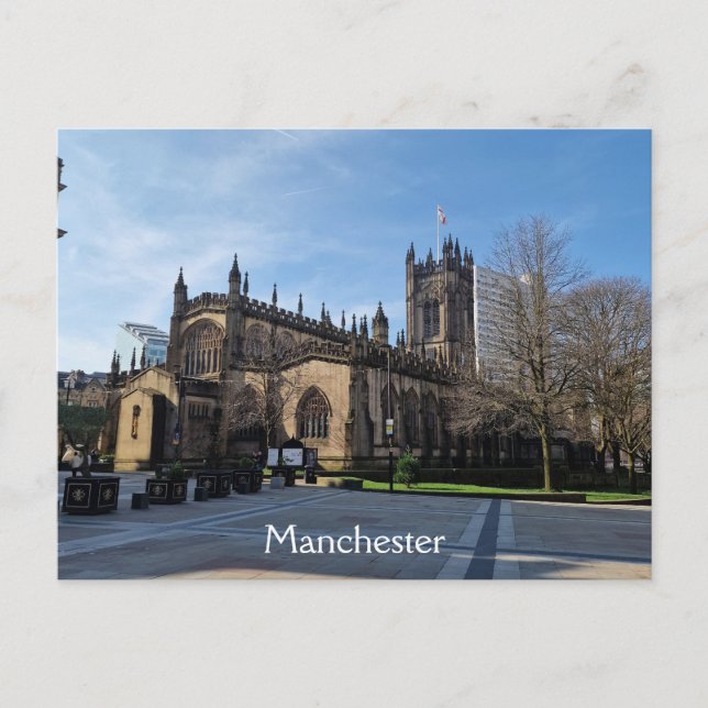 Carte Postale Jardins de la cathédrale de Manchester (Devant)