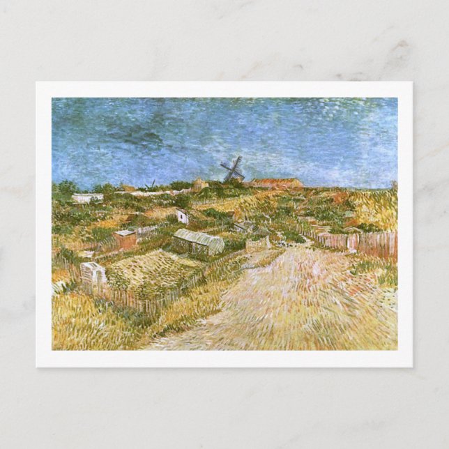 Carte Postale Jardins de légumes à Montmartre Van Gogh Art (Devant)