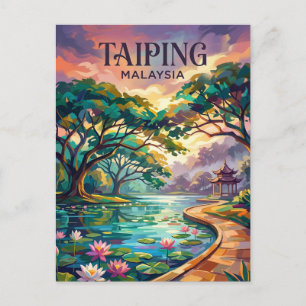 Carte Postale Jardins du lac Taiping Malaisie