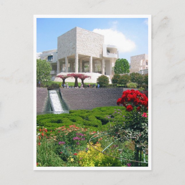 Carte Postale jardins du musée getty (Devant)