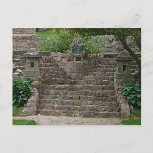 Carte Postale Jardins Japonais Stone Steps Sioux Falls SD (Devant)