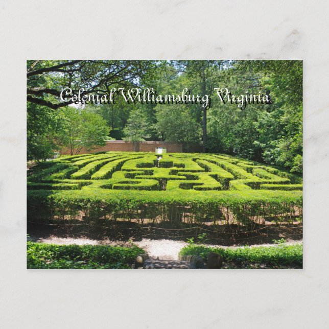 Carte Postale Jardins officiels Williamsburg VA (Devant)
