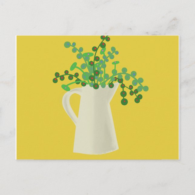 Carte Postale Jarron y plantas (Devant)