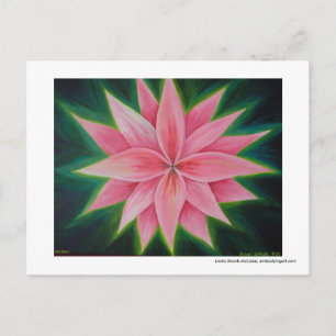 Carte Postale J'arrose la fleur dans mon propre coeur affirmatio