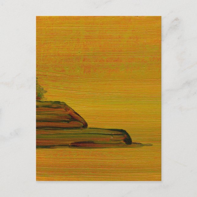 Carte postale Jaune Abstraite (Devant)