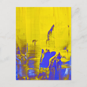 Carte Postale jaune bleu