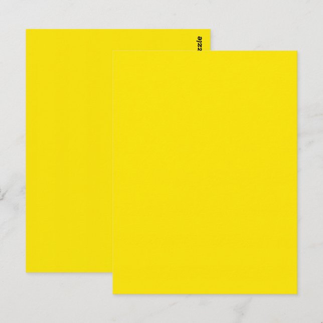 Carte Postale Jaune Canari Uni (Devant / Derrière)