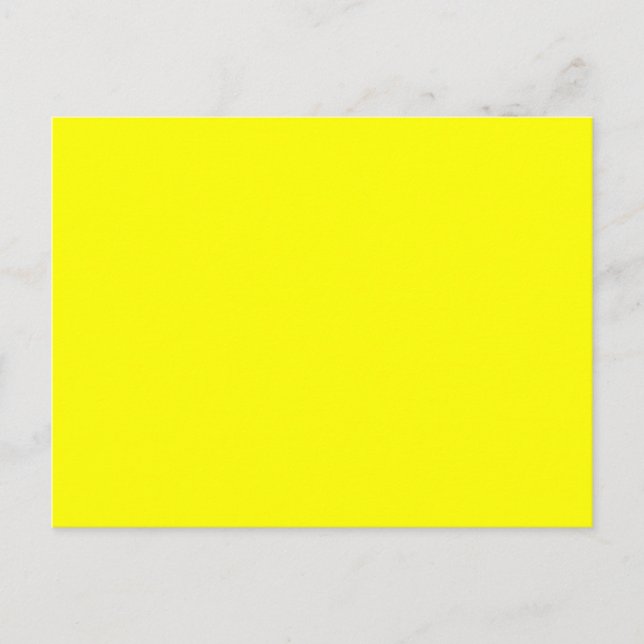 Carte Postale Jaune Clair Uni Parfait Pour Un Message Joyeux (Devant)