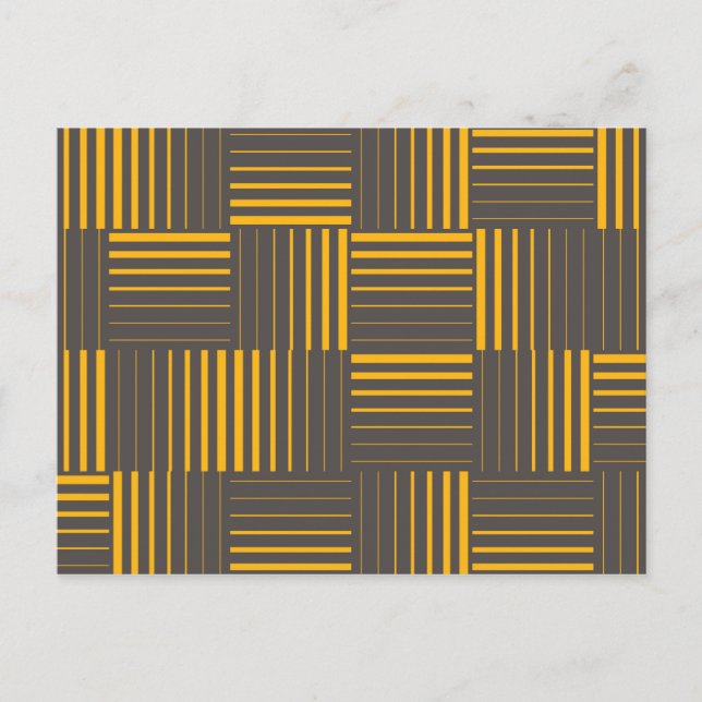 Carte Postale Jaune, cool, unique, tendance, lignes modernes (Devant)