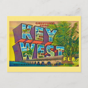 Carte postale jaune de Key West
