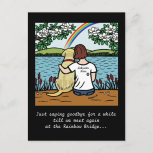 Carte Postale Jaune Labrador Angel et maman Brown