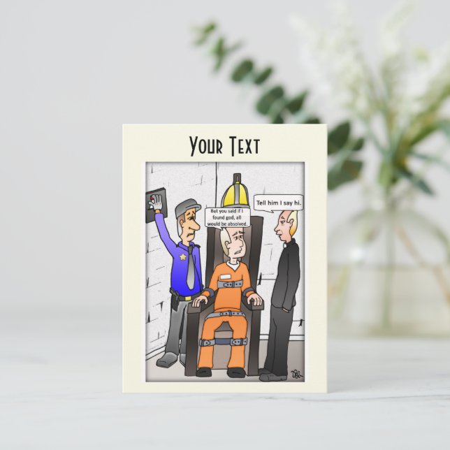 Carte postale jaune pâle enregistrée (Debout devant)