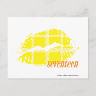 Carte Postale Jaune plaid