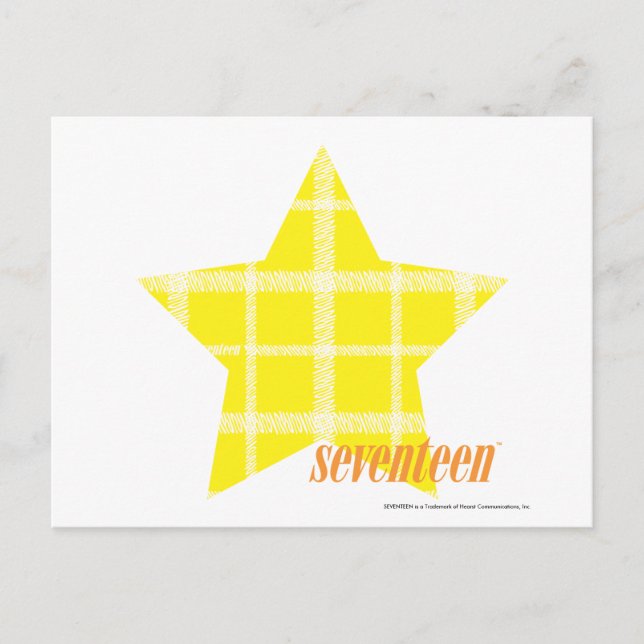 Carte Postale Jaune plaid 4 (Devant)