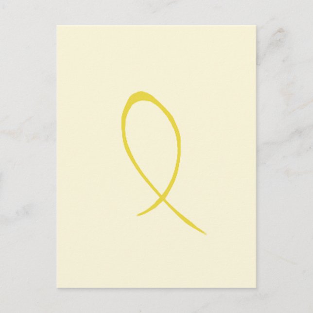 Carte postale jaune Ribbon (Devant)