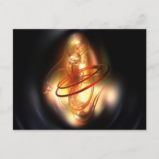 Carte Postale Jaune rouge brillant