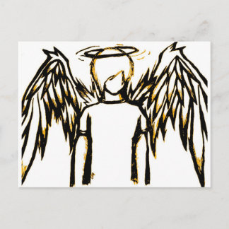 Carte Postale Jaune tombé d'ange