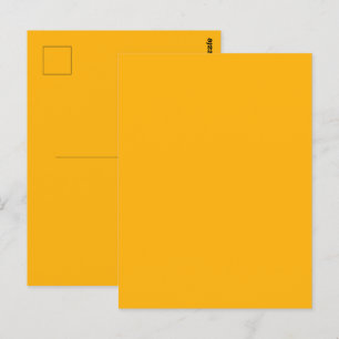 Carte Postale Jaune Verge d'Or Automne Couleur Unie