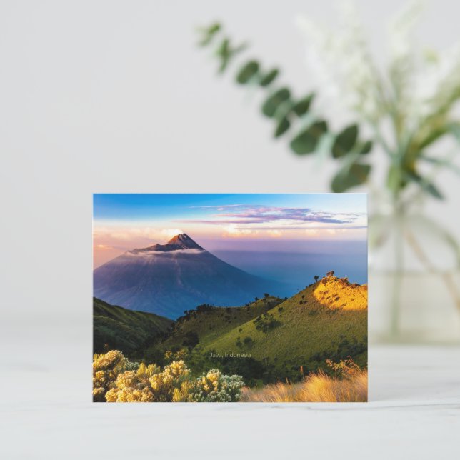 Carte Postale Java, Indonésie, photographie de paysage panoramiq (Debout devant)