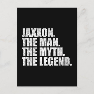 Carte Postale Jaxxon name, Jaxxon The Man The Myth The Legend