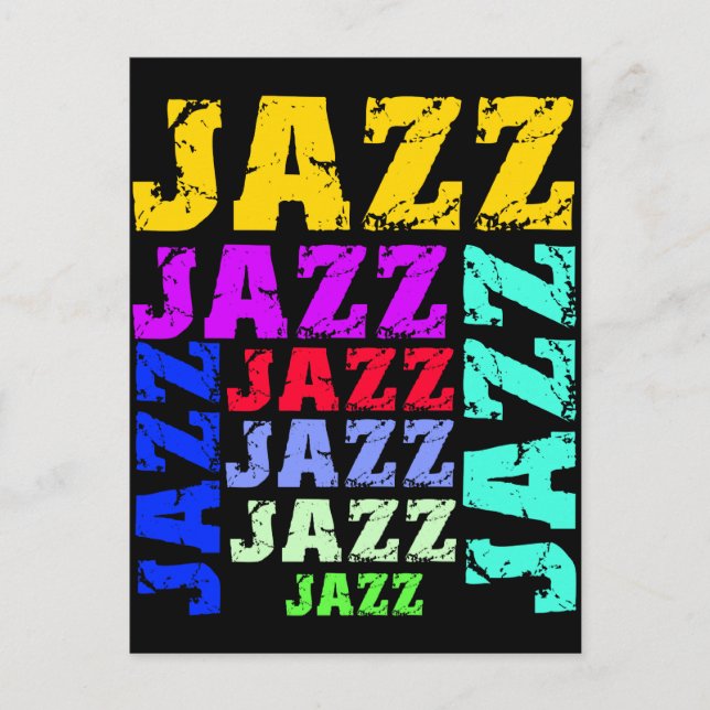 Carte Postale Jazz coloré et cool (Devant)