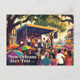 Carte Postale Jazz Fest de la Nouvelle-Orléans, États-Unis
